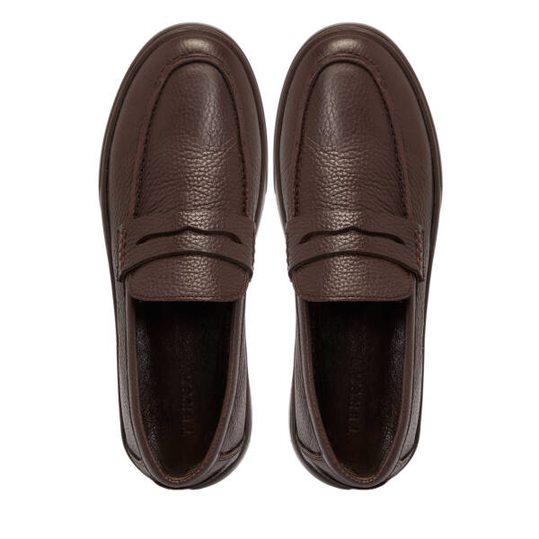 Kahverengi Deri Erkek Casual Ayakkabı - E25S1AY57476-A42 - 5