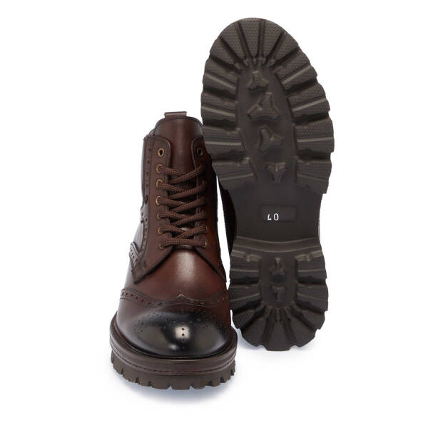 Kahverengi Deri Erkek Casual Bot - E23K1BT56361-A24 - 4