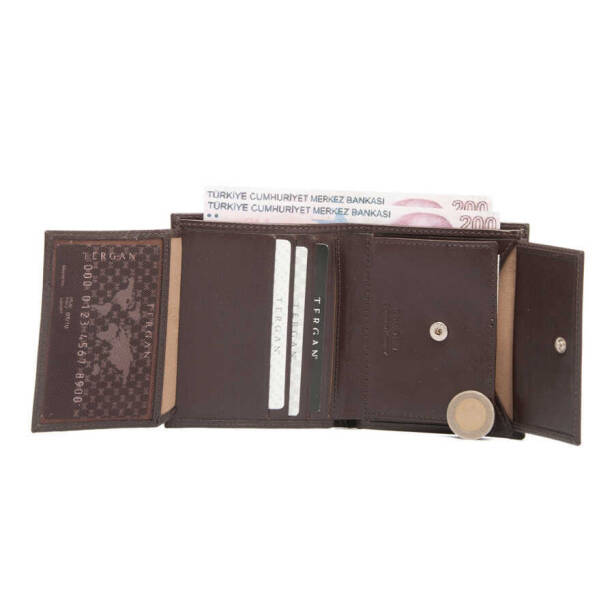 Kahverengi Deri Erkek Cüzdan - S1CE00001408-B07 - Tergan