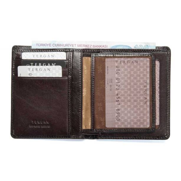 Kahverengi Hakiki Deri Erkek Cüzdan - S1CE00001452-A98 - Tergan
