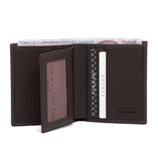 Kahverengi Hakiki Deri Erkek Cüzdan - S1CE00001503-A42 - Tergan