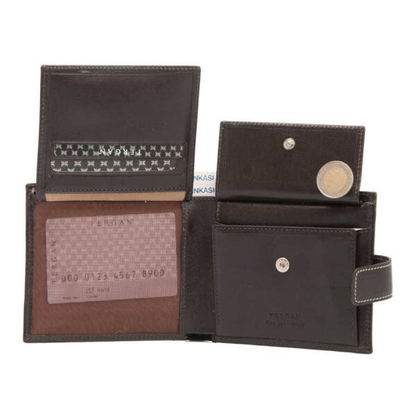 Kahverengi Deri Erkek Cüzdan - S1CE00001557-A98 - 3