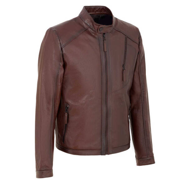 Kahverengi Deri Erkek Deri Mont - E22BDM310382-R4W - 2