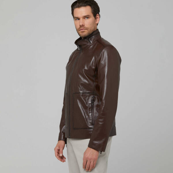 Kahverengi Deri Erkek Deri Mont - E22IDM310246-Q4Q - 2