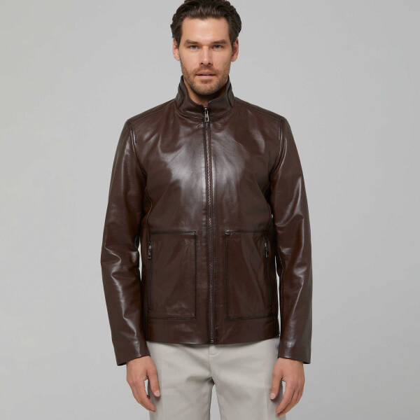 Kahverengi Deri Erkek Deri Mont - E22IDM310246-Q4Q - 4