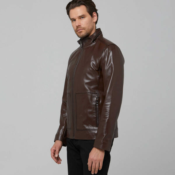 Kahverengi Deri Erkek Deri Mont - E22IDM310246-Q4Q - 6