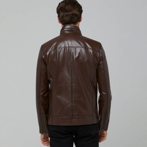 Kahverengi Deri Erkek Deri Mont - E22IDM310246-Q4Q - 7