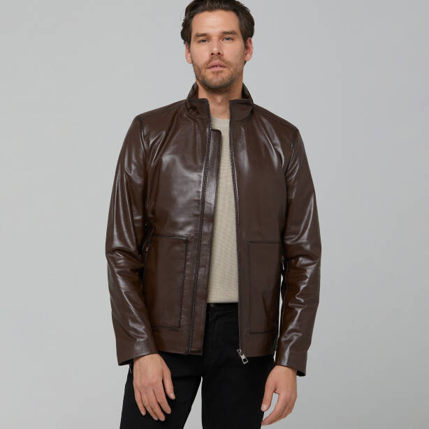 Kahverengi Deri Erkek Deri Mont - E22IDM310246-Q4Q - 8