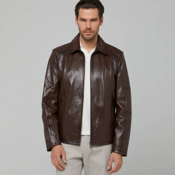 Kahverengi Deri Erkek Deri Mont - E22IDM310254-Q4Q - 1