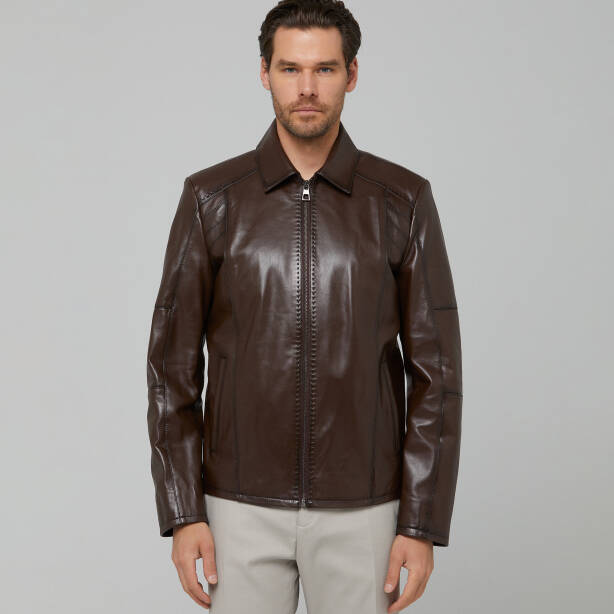 Kahverengi Deri Erkek Deri Mont - E22IDM310254-Q4Q - 2