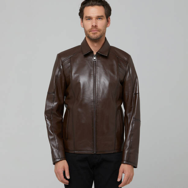 Kahverengi Deri Erkek Deri Mont - E22IDM310254-Q4Q - 3