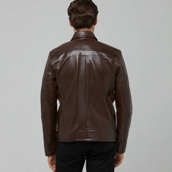 Kahverengi Deri Erkek Deri Mont - E22IDM310254-Q4Q - 4