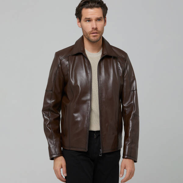 Kahverengi Deri Erkek Deri Mont - E22IDM310254-Q4Q - 5