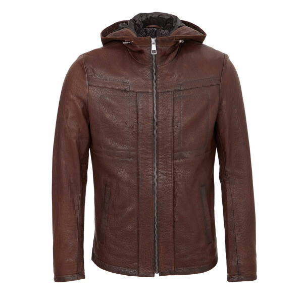 Kahverengi Deri Erkek Deri Mont - E22KDM310328-R4W - 1