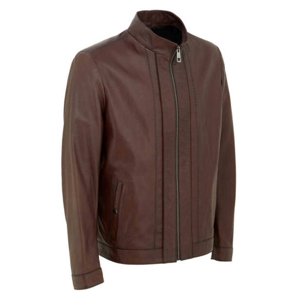 Kahverengi Deri Erkek Deri Mont - E22KDM310338-R4W - 2