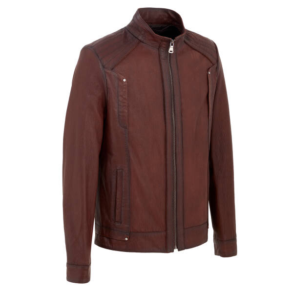 Kahverengi Deri Erkek Deri Mont - E23BDM310454-R4W - 2