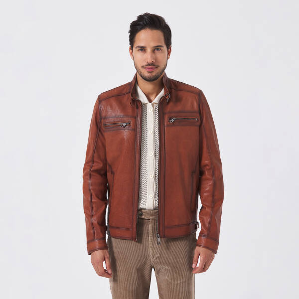 Kahverengi Deri Erkek Deri Mont - E23BDM310543-R47 - 1