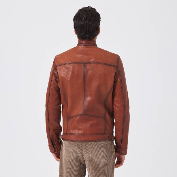 Kahverengi Deri Erkek Deri Mont - E23BDM310543-R47 - 3