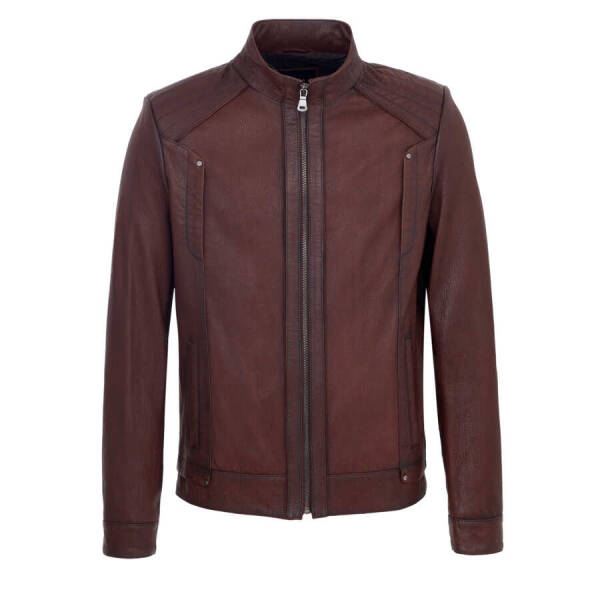 Kahverengi Deri Erkek Deri Mont - E23KDM310453-R4W - 1