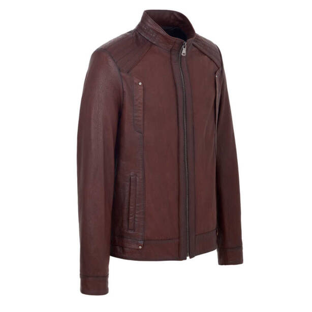 Kahverengi Deri Erkek Deri Mont - E23KDM310453-R4W - 2