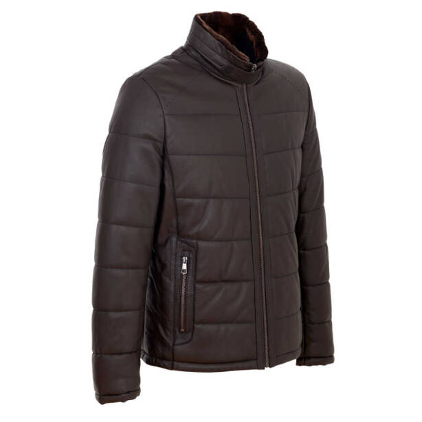 Kahverengi Deri Erkek Deri Mont - E23KDM310465-Q3I - 2