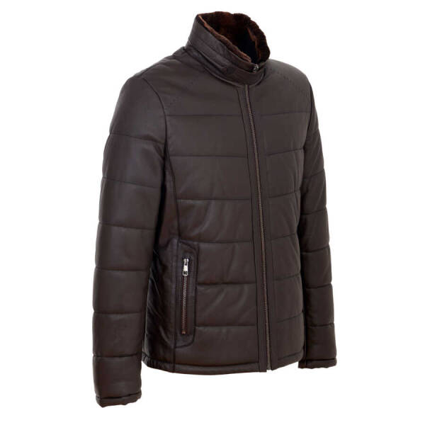 Kahverengi Deri Erkek Deri Mont - E23KDM310465-Q3I - 2