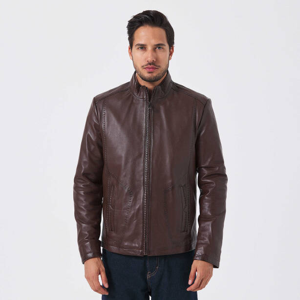 Kahverengi Deri Erkek Deri Mont - E23KDM310492-Q3V - 4