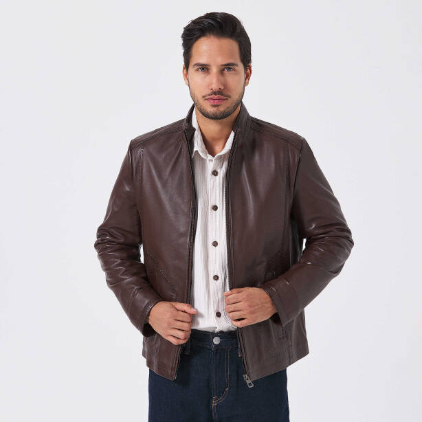 Kahverengi Deri Erkek Deri Mont - E23KDM310492-Q3V - 1