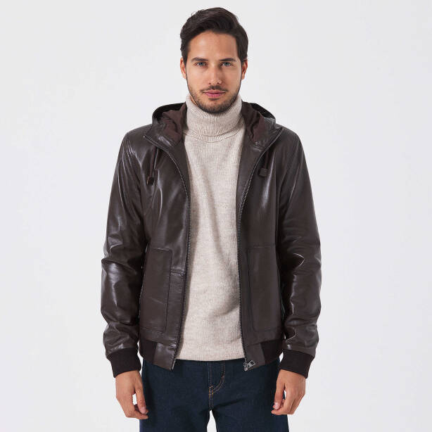 Kahverengi Deri Erkek Deri Mont - E23KDM310502-Q3V - 2