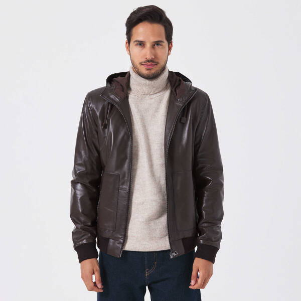 Kahverengi Deri Erkek Deri Mont - E23KDM310502-Q3V - 2