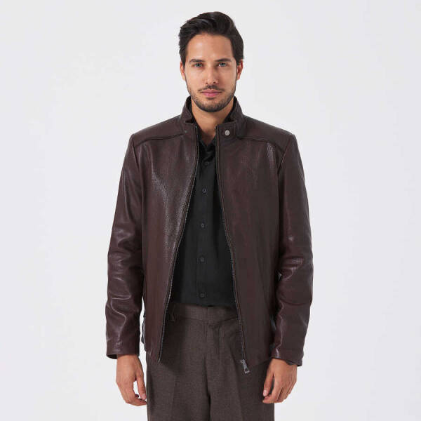 Kahverengi Deri Erkek Deri Mont - E23KDM310504-R4W - 1