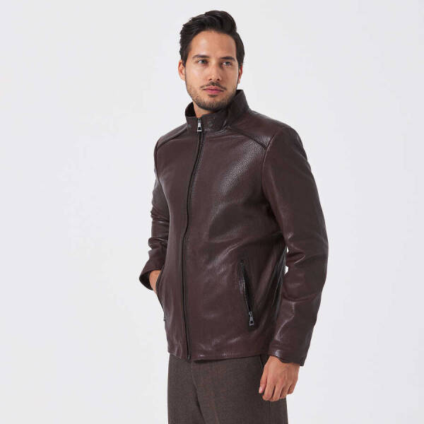 Kahverengi Deri Erkek Deri Mont - E23KDM310504-R4W - 4