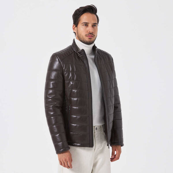 Kahverengi Deri Erkek Deri Mont - E23KDM310514-Q3V - 2