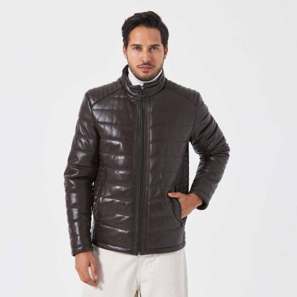 Kahverengi Deri Erkek Deri Mont - E23KDM310514-Q3V - 4