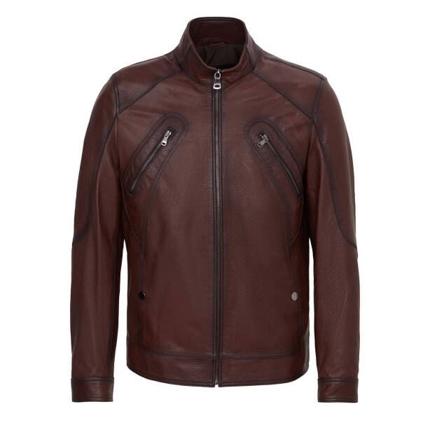 Kahverengi Deri Erkek Deri Mont - E23KDM310524-R4W - 1