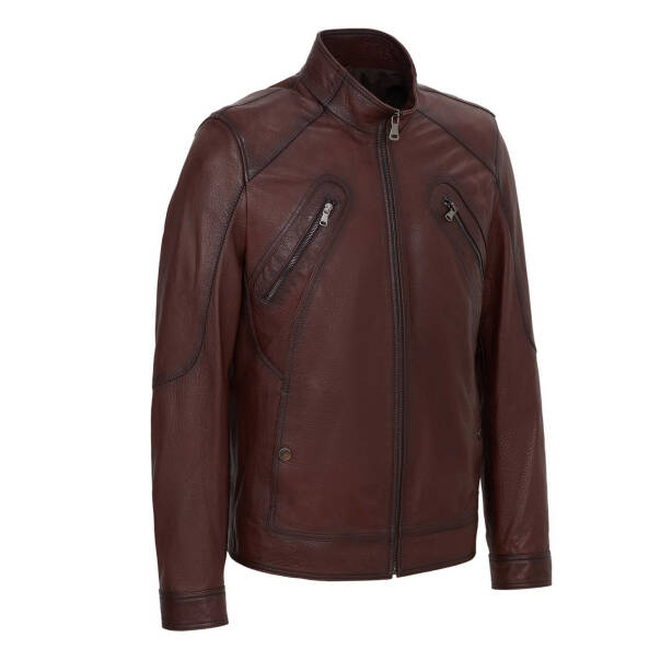 Kahverengi Deri Erkek Deri Mont - E23KDM310524-R4W - 2