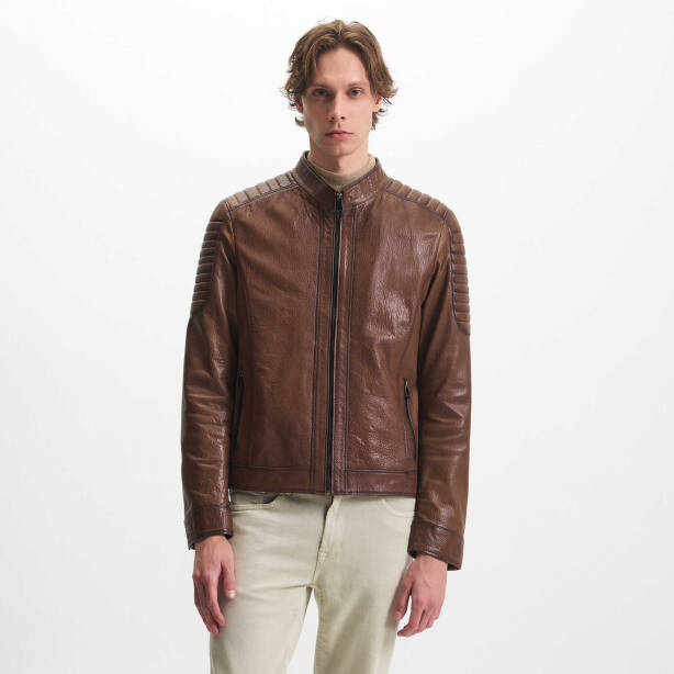 Kahverengi Deri Erkek Deri Mont - E23KDM310538-R4W - 3