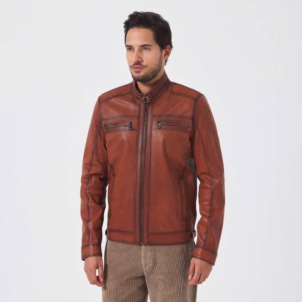 Kahverengi Deri Erkek Deri Mont - E23KDM310542-R47 - 4