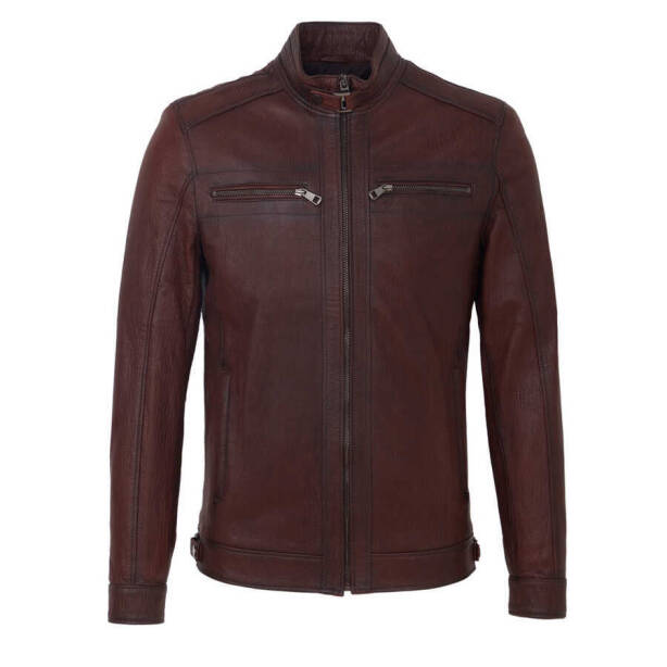 Kahverengi Deri Erkek Deri Mont - E23KDM310542-R4W - 1