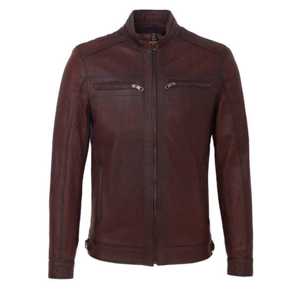 Kahverengi Deri Erkek Deri Mont - E23KDM310542-R4W - 1