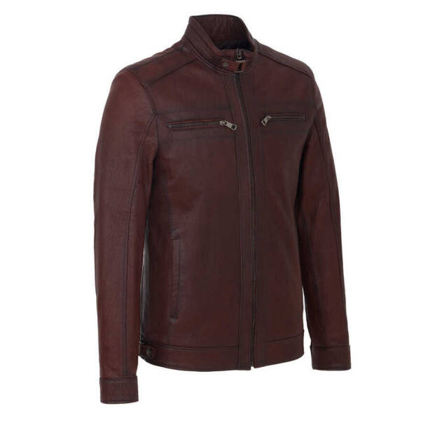 Kahverengi Deri Erkek Deri Mont - E23KDM310542-R4W - 2