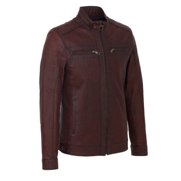 Kahverengi Deri Erkek Deri Mont - E23KDM310542-R4W - 2