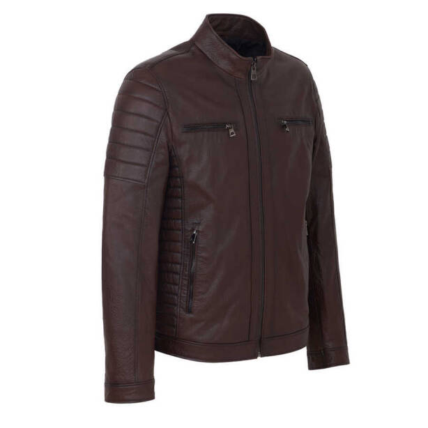 Kahverengi Deri Erkek Deri Mont - E23KDM310544-R4W - 2