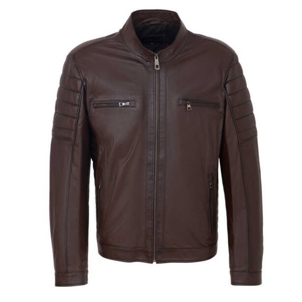 Kahverengi Deri Erkek Deri Mont - E24BDM310558-Q4Q 