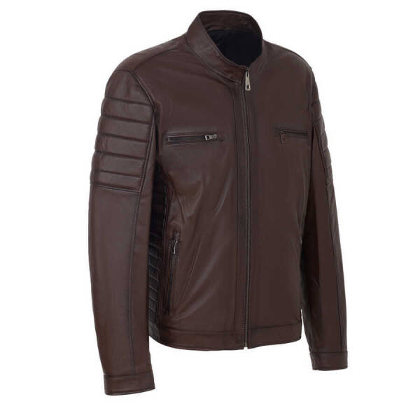 Kahverengi Deri Erkek Deri Mont - E24BDM310558-Q4Q - 2