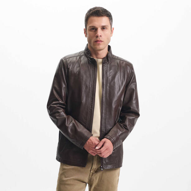 Kahverengi Deri Erkek Deri Mont - E24IDM310553-Q4Q - 2