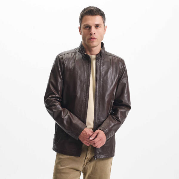 Kahverengi Deri Erkek Deri Mont - E24IDM310553-Q4Q - 2