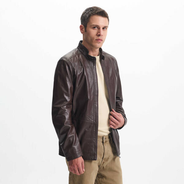 Kahverengi Deri Erkek Deri Mont - E24IDM310553-Q4Q - 3