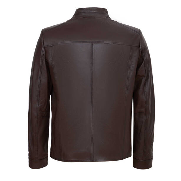 Kahverengi Deri Erkek Deri Mont - E24KDM310574-Q3V - Tergan Four Season