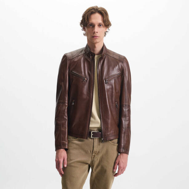 Kahverengi Deri Erkek Deri Mont - E24KDM310584-Q4Q 